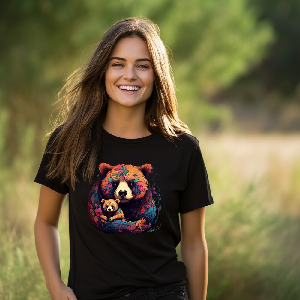 NWT Mother & Cub Bear Graphic Unisex T-Shirt – Gift or Family Matching Tee